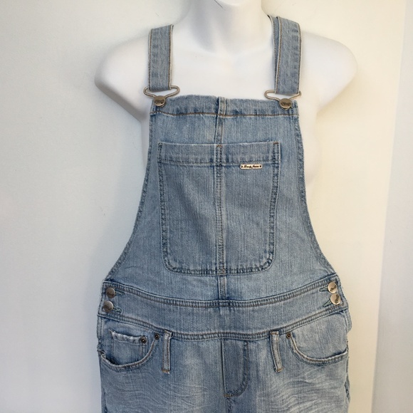 Brody Jeans Overalls Denim Blue Light Wash 99% Cotton Size L Straight Leg - Picture 2 of 12